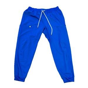 Fabletics Royal Blue Scrub Cuffed Joggers Feel Good Performance Fabric Mens XXL